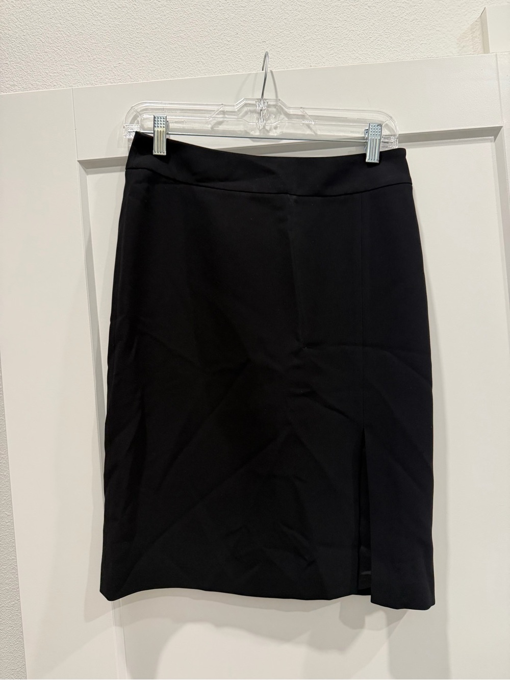 Ann Taylor Black Pencil Skirt with Front Slit